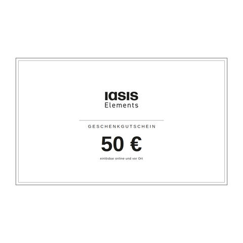 Iasis Elements Geschenkgutschein über 50 Euro